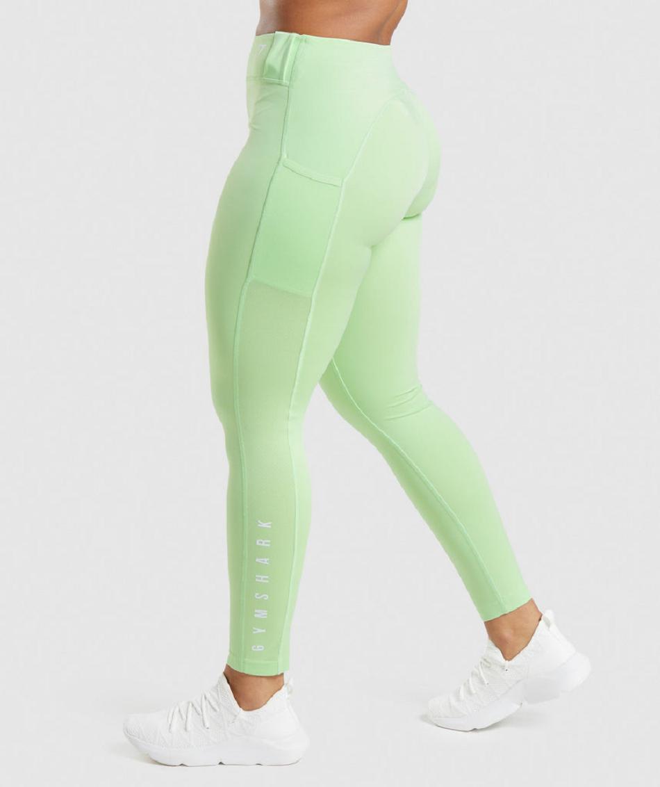 Legginsy Damskie Gymshark Sportowe Zielone | PL 2327WNB